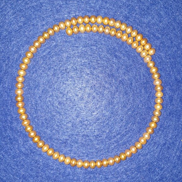 3 Strand Freshwater Pearl Choker Necklace Set White Ivory Pink 6mm Pearls - Picture 7 of 11